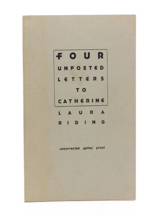 Four Unposted Letters to Catherine. Laura Riding